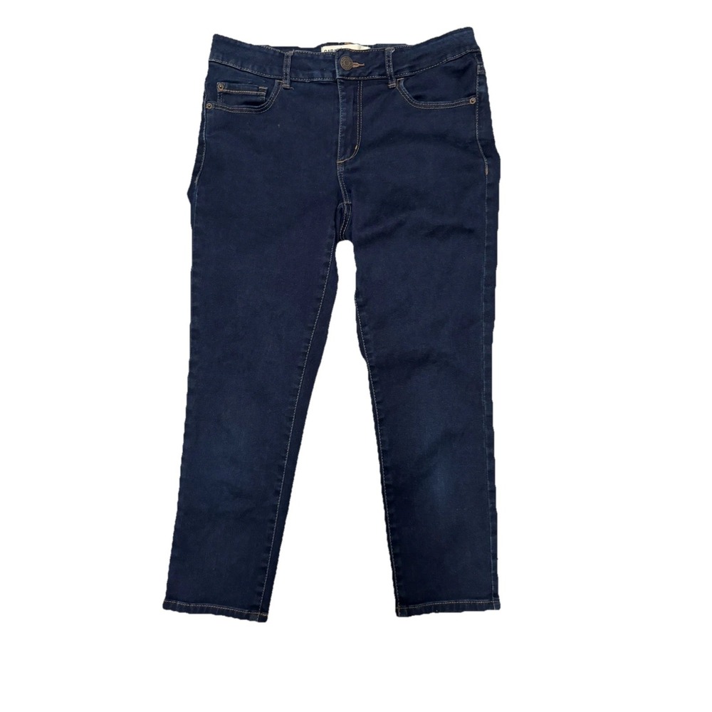 Garage Women’s Premium Jeans Sz 9 Dark Wash-Mid Rise Straight Leg Stretch Denim